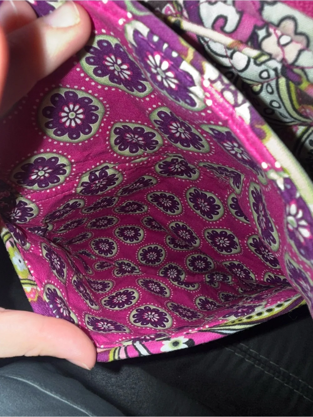 Vera Bradley Mini Backpack Pink Purple Paisley Quilted Cotton Travel Bag